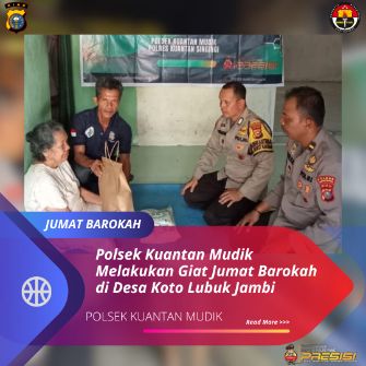 Kapolsek Kuantan Mudik dan Personilnya Beri Bantuan di Desa Koto Lubuk Jambi Kecamatan Kuantan Mudik